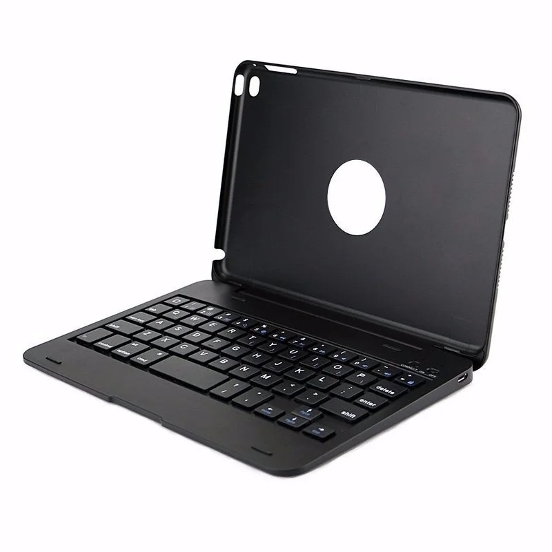 black-mini Тонкий беспроводной Bluetooth клавиатура Фолио Смарт-Чехол подставка чехол для Apple Ipad Mini 1 2 3 4 - Цвет: black-mini