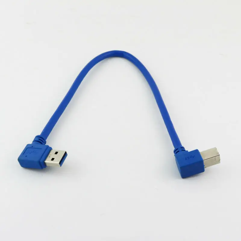 Премиум USB 3,0 тип A папа-Тип B папа 90 градусов левый угол кабель