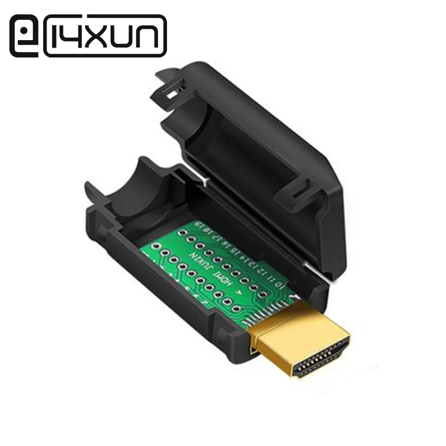 EClyxun 1 шт. сделай сам стандартный разъем HDMI для сварки штекер 19 контактный