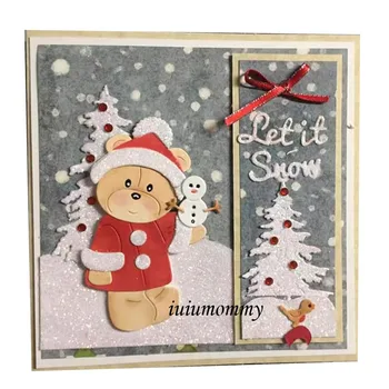 

Christmas Bear Cutting Dies For Scrapbooking Die Cutting Embossing Paper Card Making Stencil