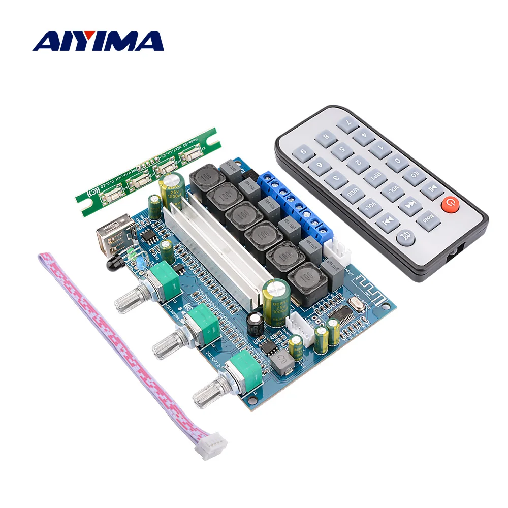 AIYIMA TPA3116 Bluetooth 4 2 усилитель сабвуфера аудиоплата 2X50W + 100W 1 каналов мощности звука