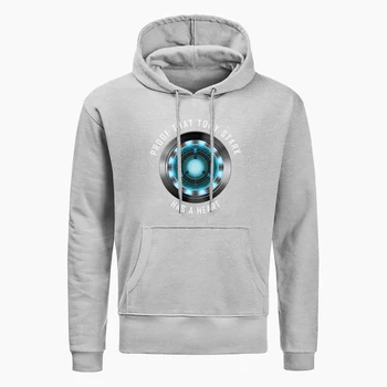 

Marvel Avengers Iron Man Hoodies Sweatshirt Tony Stark Has A Heart Mens Streetwear Autumn Winter Men's Sweatshirts Sportswear