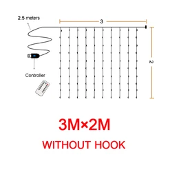 brand new 2 Set/3 Set LED Christmas Decoration String Light 2022 NEW Year's Remote USB Festoon Curtain Holiday Light For