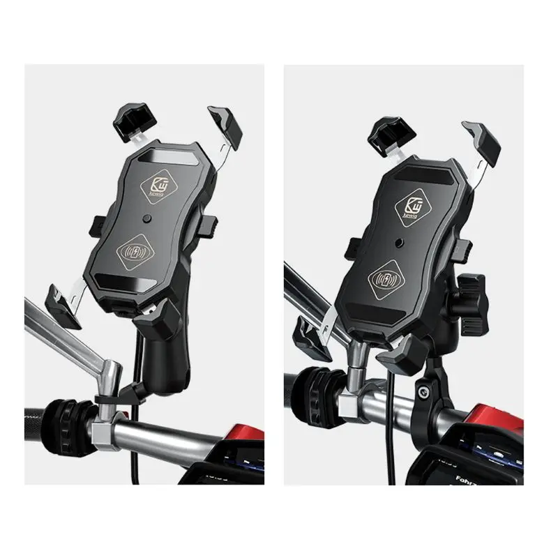 iphone charging dock Chống Thấm Nước Xe Máy 15W Tề Đế Sạc Không Dây QC3.0 USB Giá Đỡ ĐTDĐ 77UB phone holder for car cup holder