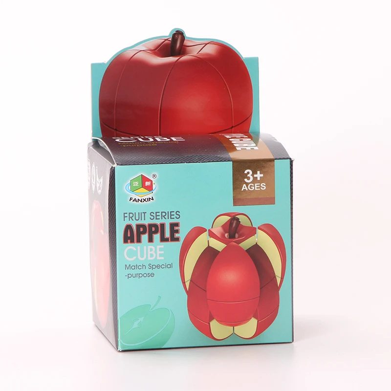 Волшебный кубик яблочный кубик фруктовый стиль профессиональная головоломка магический стикер игрушки для детей и взрослых обучающая игрушка