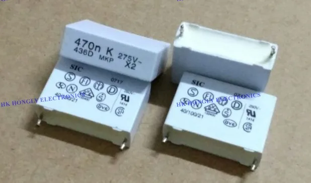 10PCS 470n K 275V 436D MKP X2 0.47UF 470NF 474K P=22mm FILM CAPACITOR