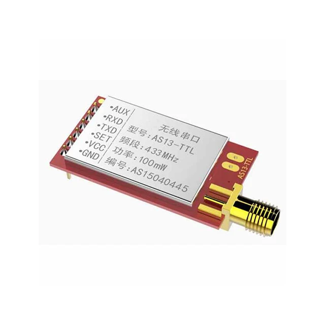 

A15-- AS13-TTL SI4438 433MHz wireless serial module 433MHz long-distance wireless transmission through the TTL serial port