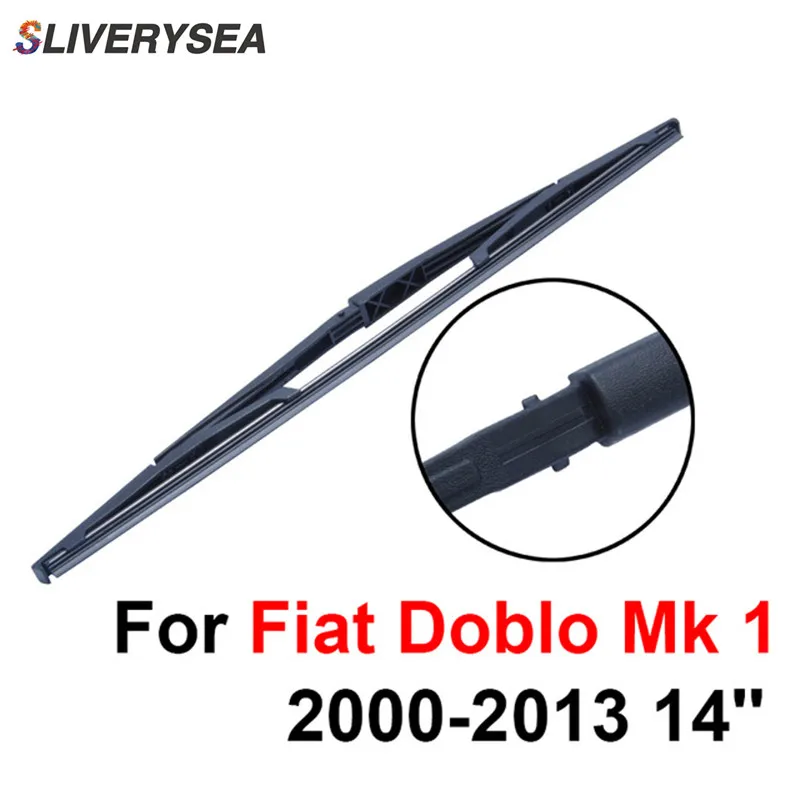 Задняя щетка стеклоочистителя без руку для Fiat Doblo Mk 1 2000-2013 14 ''5 двери Панель van/груза Высокое качество Iso9001 натуральный каучук