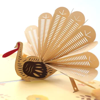 

3D Pop Up Greeting Cards With Envelope Laser Cut Gift Card For Christmas Thanksgiving Party Invitation Cards