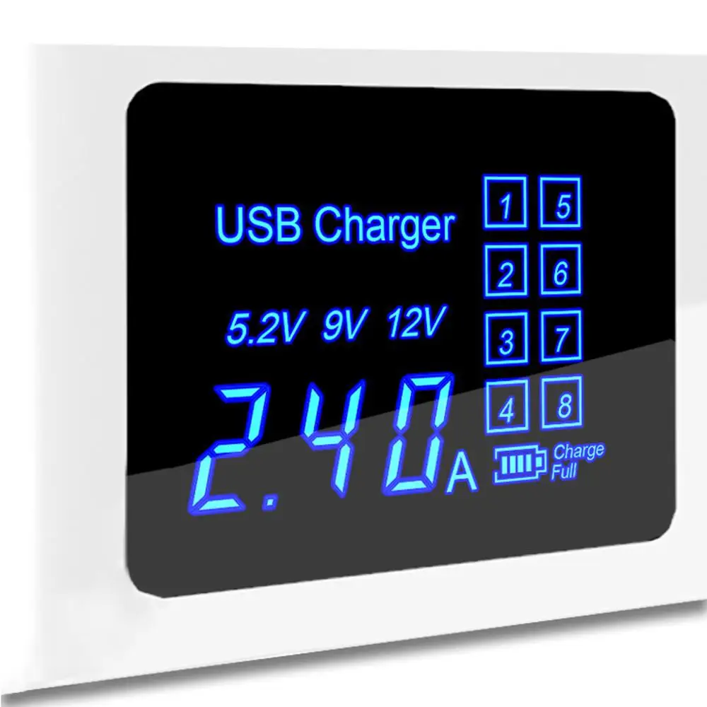 4 порта USB устройство для быстрой зарядки концентратор адаптер с ЖК-дисплеем зарядное устройство для смартфона подставка держатель для iPhone cмартфоны Samsung