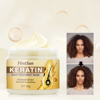 

Dry Damaged Repair Hair Mask Keratin Lasting Nourish Scalp Treatments 5 Seconds Deep Hydration Smooth Hair Care Cream 78g TSLM1