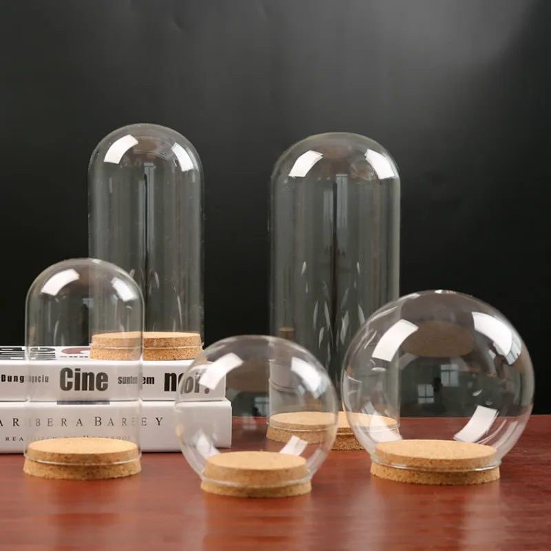 

Vase Decoration Home Yongsheng Dust-proof Glass Cover Cork Glass Bottle Dry Flower Decorative Vase
