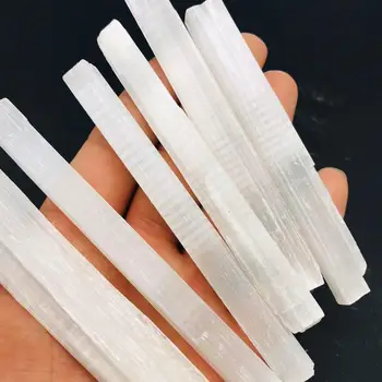 

5 pc raw natural white selenite quartz crystal wand for sale