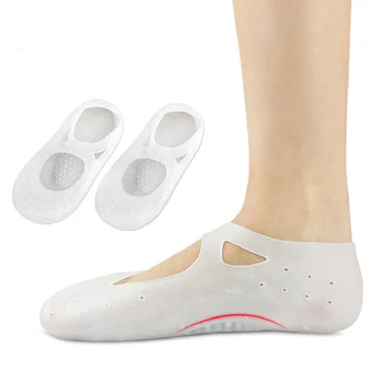 

Hot Sale Invisible Foot Insoles Unisex Soft Silicone Insoles Foot Care Protector Anti-cracking Boat Socks New Inserts For Shoes