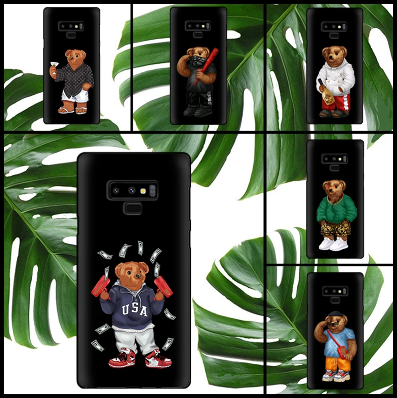 

Luxury brand Italy Bear soft case for S8 S9 S10 plus S10E lite note 8 9 10 pro phone cover fashion brand GG case coque fundas