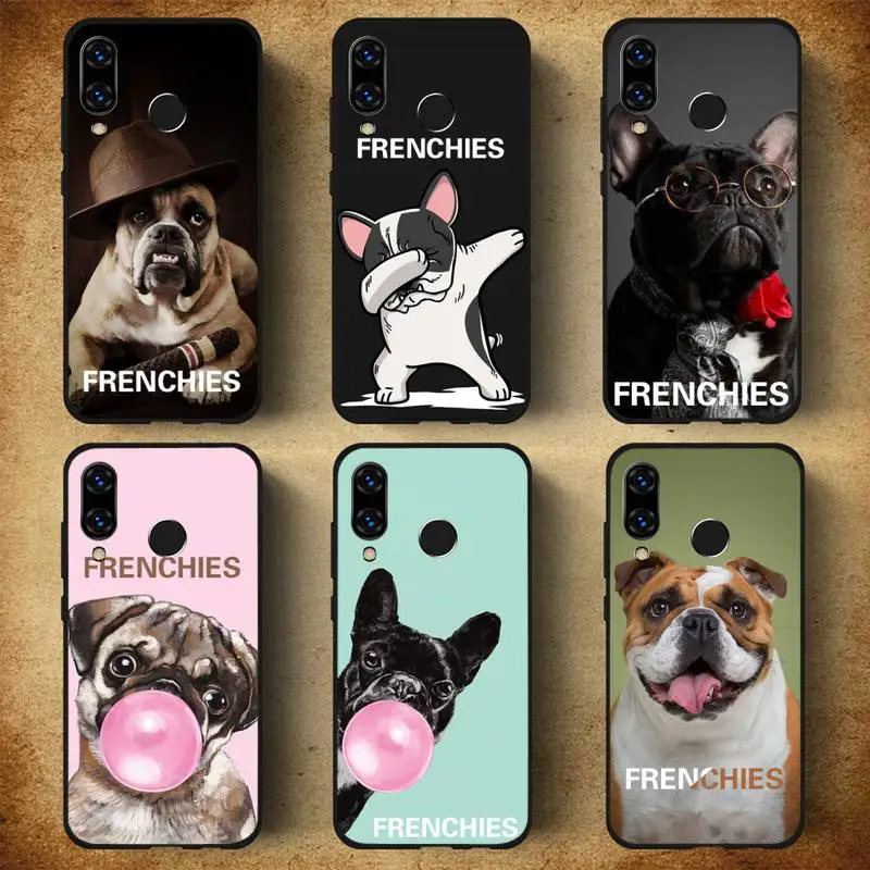 

Lovely Bulldog Phone Case For Huawei Honor 7C 7A 8X 8A 9 10 10i Lite 20 NOVA 3i 3e