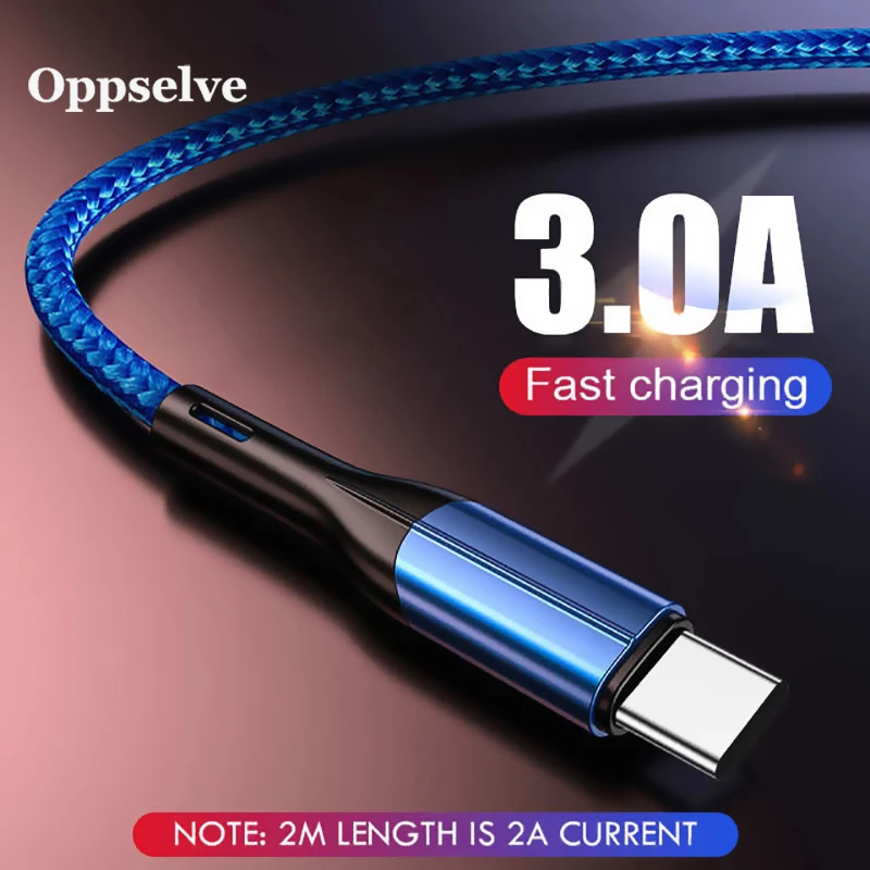 Oppselve type-C кабель для быстрой зарядки передачи данных usb type CUSB-C провод для samsung S10 9 8 Cavo для Xiaomi Mi9 Oneplus 7 Pro