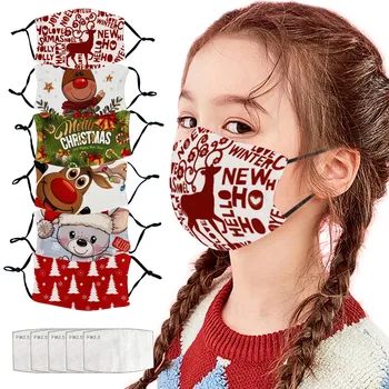

Christmas Kids Children Boy Girl Outdoor Masks Protection Face Masks Reusable mascarillas masque Health breathable Face Mask