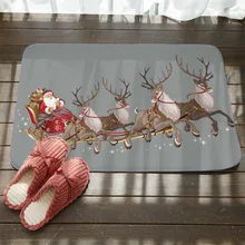Рождество Санта Клаус Противоскользящий коврик для пола фланелевый ковер прочный Рождественское украшение для дома Снеговик елка Рождественская елка печать коврик