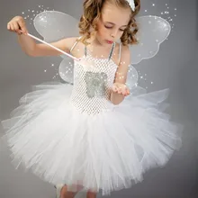 Платье для выступлений на день детей; платье принцессы для костюмированной вечеринки; вечерние костюмы на Рождество; головной убор с крыльями