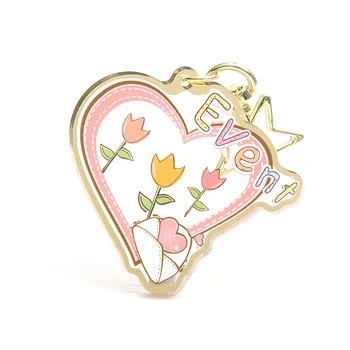 

Gold Plated logo custom cartoon transparent keychain acrylic plastic anime custom charms