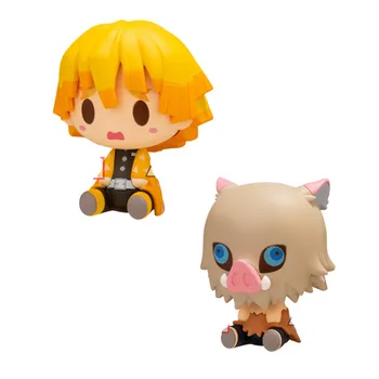 

4" Demon Slayer Kisatsutai Hashibira Agatsuma Zenitsu Q Version Original PVC Action Figure Collectible Model Toy BOX 10CM X1450
