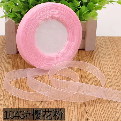 Elegant 45m Organza Satin Ribbon Roll for DIY Crafting and Gift Decoration