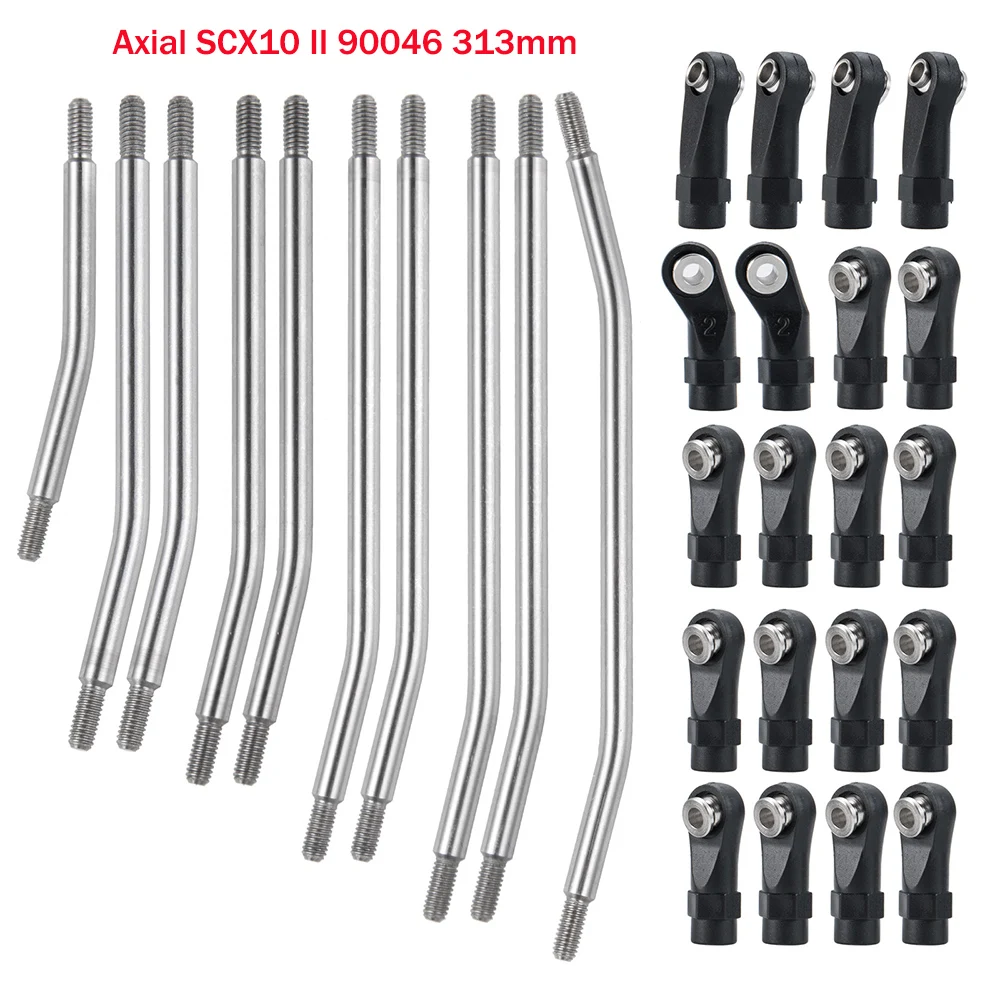 YEAHRUN 10 stücke Edelstahl Verknüpfung Lenkung Link Rod Set für TRX-4 TRX4 TRX-6 Axial SCX10 II 90046 1/10 RC crawler Auto Teile – Detail 1