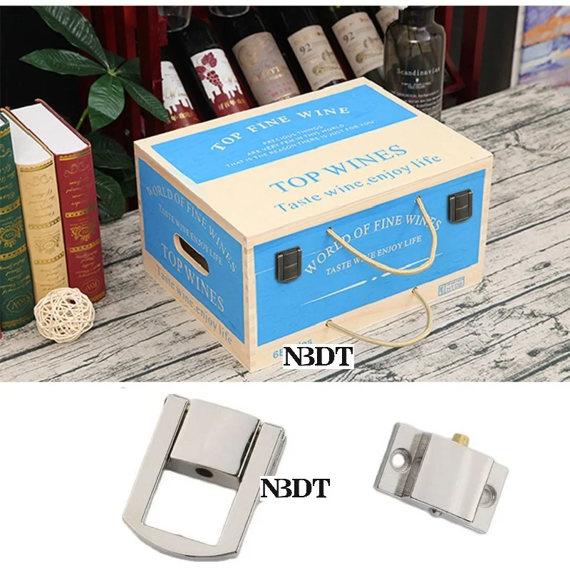20Pcs Zinc Toggle Catch Hasp Lock With Screws For Suitcase Chest Trunk Jewelry Latch Toolbox Bronze Gold Silver