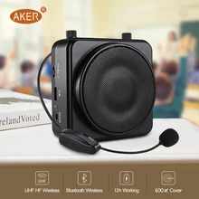 Aker MR2500W 22 Вт Портативный беспроводной Bluetooth 2200mA усилитель голоса Динамик гарнитура микрофон