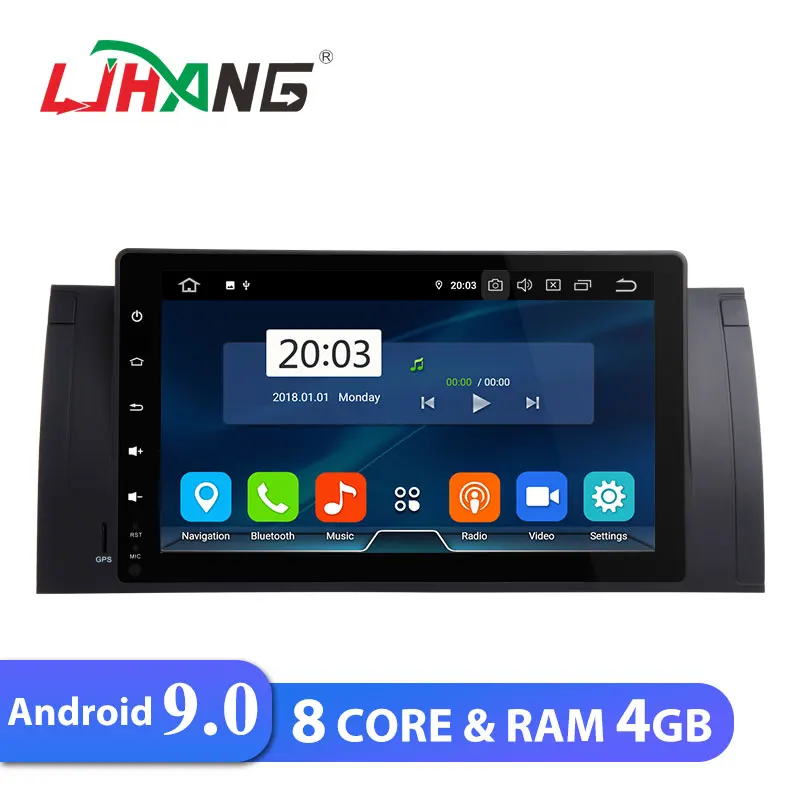 

LJHANG 9 inch Android 9.0 Car DVD Player For BMW E39 E38 E53 M5 WIFI GPS Navigation 1 Din Car DVD Radio Stereo Automotive RAM 4G