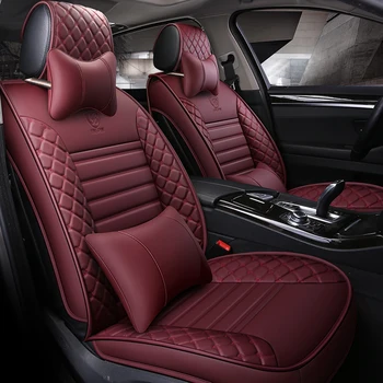 

leather Universal Car Seat Covers for opel astra g h mitsubishi pajero hyundai ix25 haval h6 bmw f1 auto accessories car styling