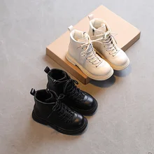 

Runway Designer Catwalk Boots for Girls Velvet Winter Martin Boots 2021 Low Heel Princess Casual Shoes Kids Booties Girl E11294