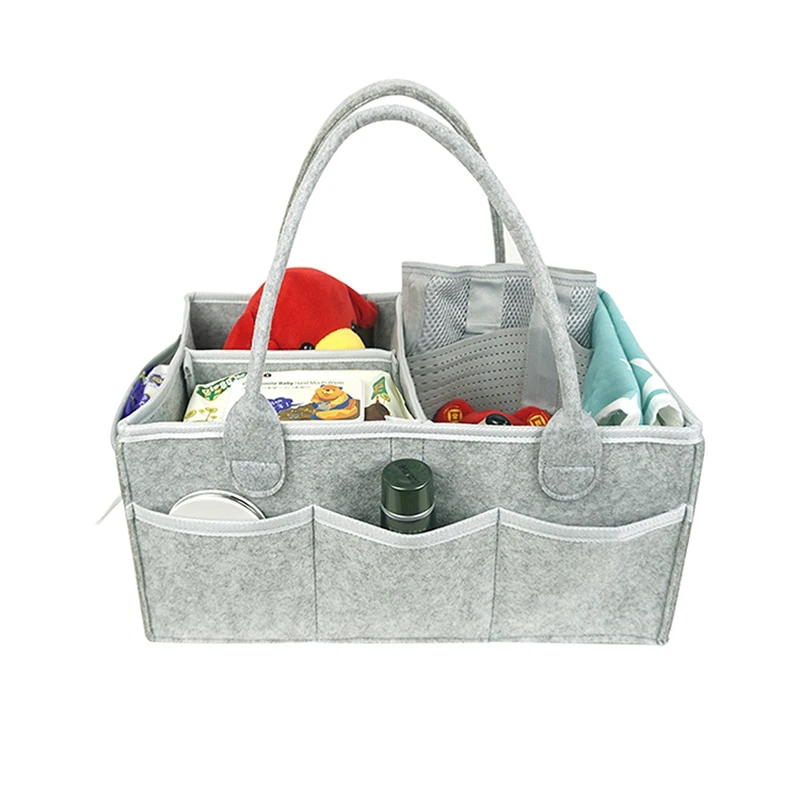 Новая фетровая сумка для мам, съемная сумка для новорожденных, сумка для подгузников, складной органайзер для подгузников, переносная сумка для детских подгузников, сумка для хранения детских подгузников