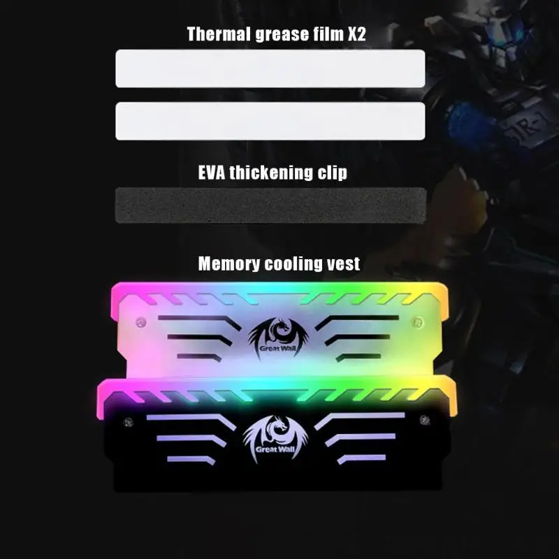 Настольный охлаждающий зажим для памяти RGB Light 6 автоматическое изменение ram охлаждающий жилет