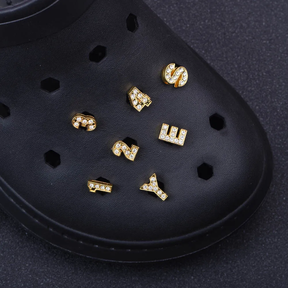 New 26 Alloy Letters Croc Charms Designer DIY Shoes Decaration Charm for  Croc JIBS Clogs Kid Boy Women Girls Gifts - AliExpress