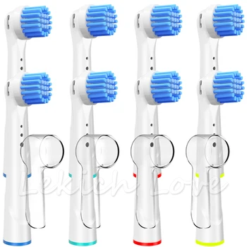 

8 Pcs Electric Toothbrush Heads for Braun Oral B Toothbrush with 4 Pcs Head Covers Fit for Oral B Toothbrush Heads Sensitive