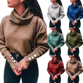 

New-coming Autumn Winter Turtleneck Pull Sweater long sleeve sweater clothing