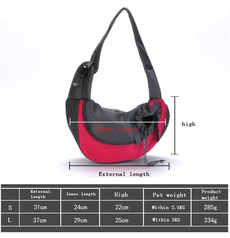 Pet Puppy Carrier S/L Открытый Путешествия собака сумка сетка Оксфорд один комфорт слинг Сумочка Сумка