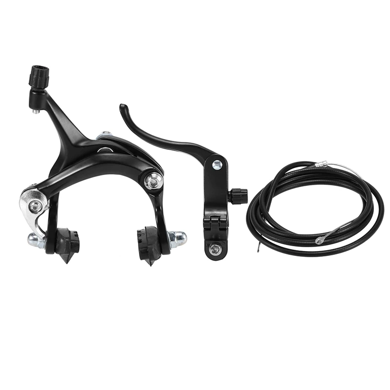 

Rear Fixie Road Bike Cruiser Brake Set Bike Brake Kit Bike Caliper Brake Kit Side Pull Brake Set For Most Fixie Bike Black