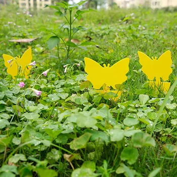 

10PCS Yellow Double-Sided Sticky Sticky Insect Board Waterproof Board Insect Trapping Board