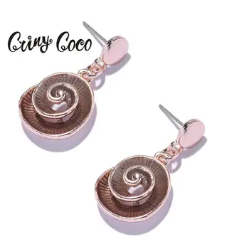 

Cring Coco Women's Personality Geometric Earrings for Women Jewelry Handmade Alloy Geometry Enamel Drop Earring Earring Girls