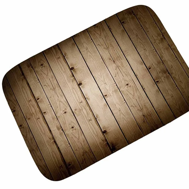 Wood Grain Retro Doormat for Entrance Door Carpet Kitchen Mat Bathroom Floor Mat Hallway Rugs and Carpets for Living Room Tapete