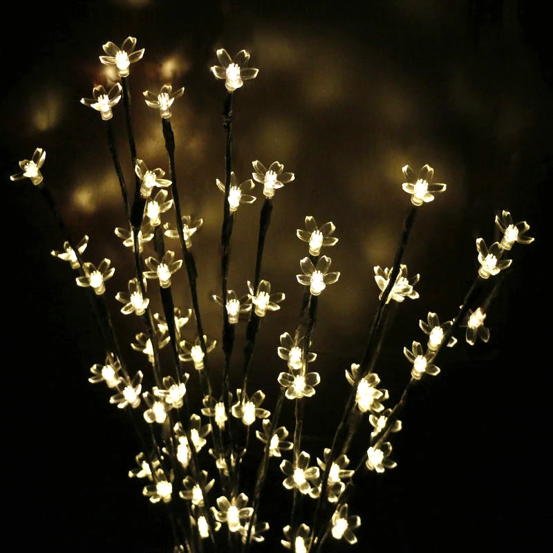 

2019 new LED Solar Peach Tree Light Outdoor Landscape Lawn Lamp Waterproof Warm White Led Solar Lamp Decoration Lights