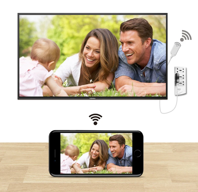 Беспроводной WiFi HDMI кабель HDTV видео адаптер для iPhone XS MAX XR X 5 6 7 8 Ios Android Samsung s6 edge s7 s8 S9