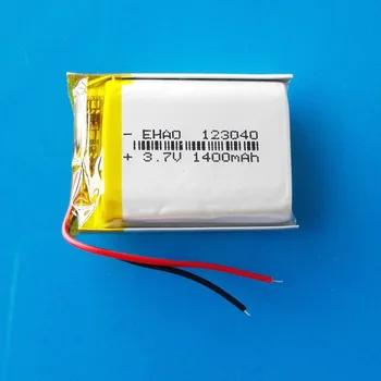 

3.7V 1400mAh 123040 lipo polymer lithium rechargeable battery power for MP3 GPS PDA DVD bluetooth recorder e-book camera