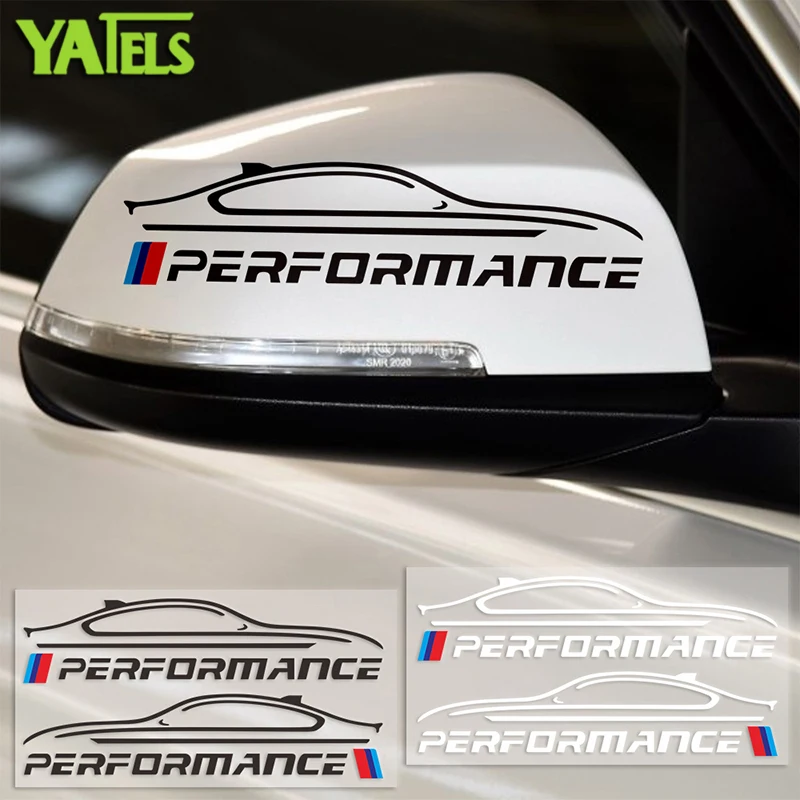 2 шт. производительность автомобиля зеркало заднего вида Стикеры Стайлинг для bmw M