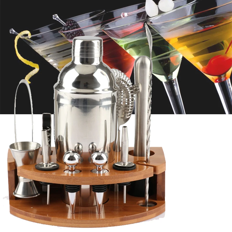 Set Of Cocktail Mixer Tequila Whiskey Rum Shaker Making Kit Bar Tools Equipment 