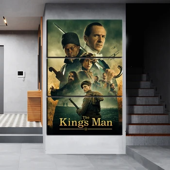 

3 Pieces The King's Man Movie Posters Oil Painting on Canvas Wallpaper HD Print Artwork Room Decor Wall Stickers