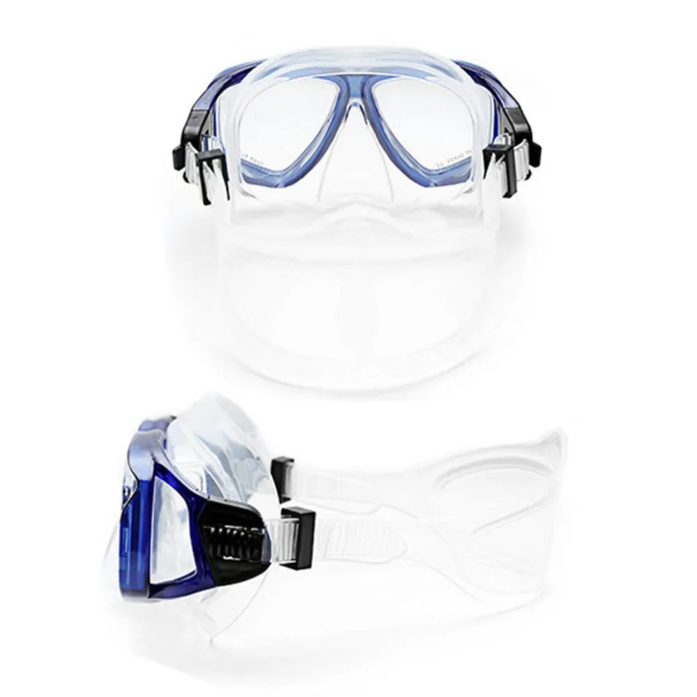 AM-308 Adult Double Layer Waterproof Anti-fog Transparent Silicone Large Area Diving Mask Goggles Swimming Accessories New